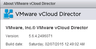 Released: vCloud Director 5.6.4 SP - Upgrade from 5.5.2.x and NSX 6.1.2 Support