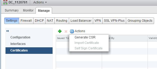 NSX Edge vs vShield Edge: Part 4 – Generating Self Signed SSL Certificates