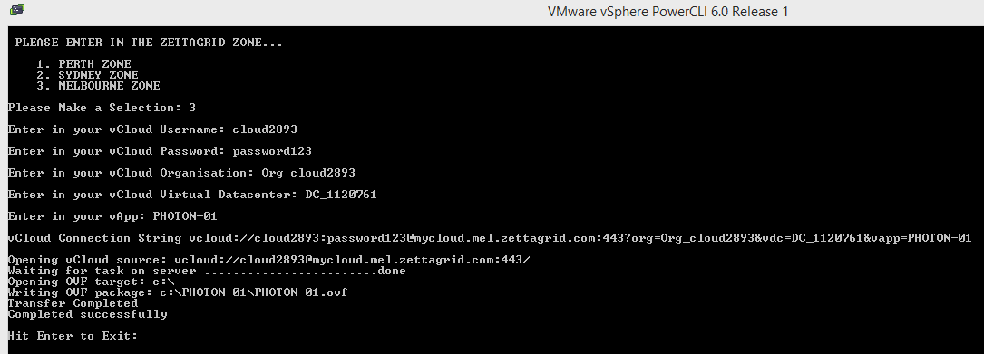 OVFTool: vCloud Director vApp Export PowerShell Script