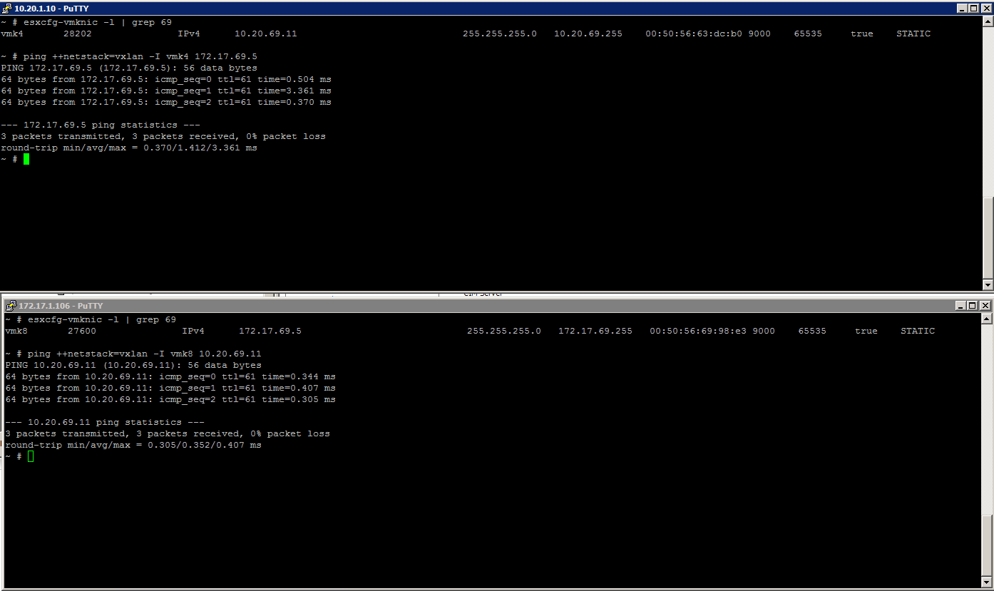 NSX Bytes: Testing VXLAN Tunnel End Points between ESXi Hosts