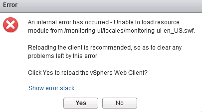 Quick Fix: VCSA Web Client 6.0 Throws Monitoring Errors