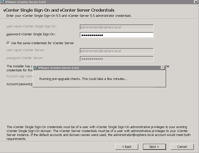 Upgrading Windows vCenter 5.5 to 6.0 In-Place: Issues and Fixes