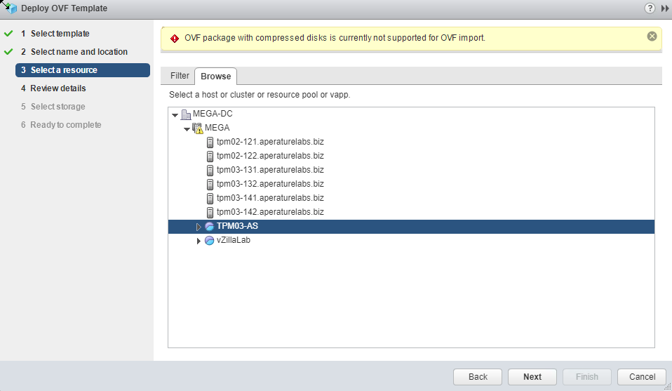 Quick Fix: OVF package with compressed disks is currently not supported