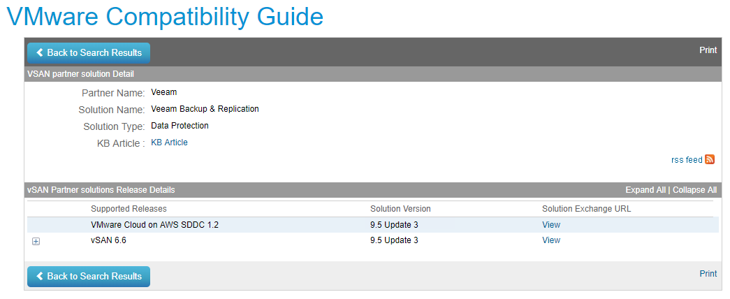 9.5 Update 3 Officially Compatible with VMware Cloud on AWS