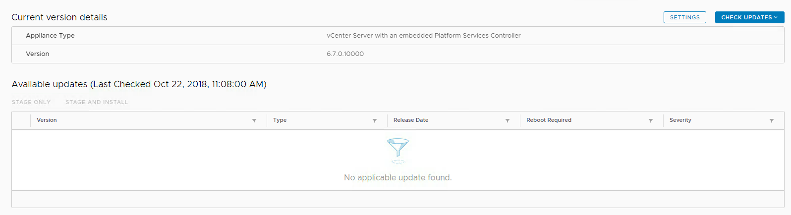 Quick Fix - VCSA 6.7.0.10000 Can't Update via URL from Management Interface