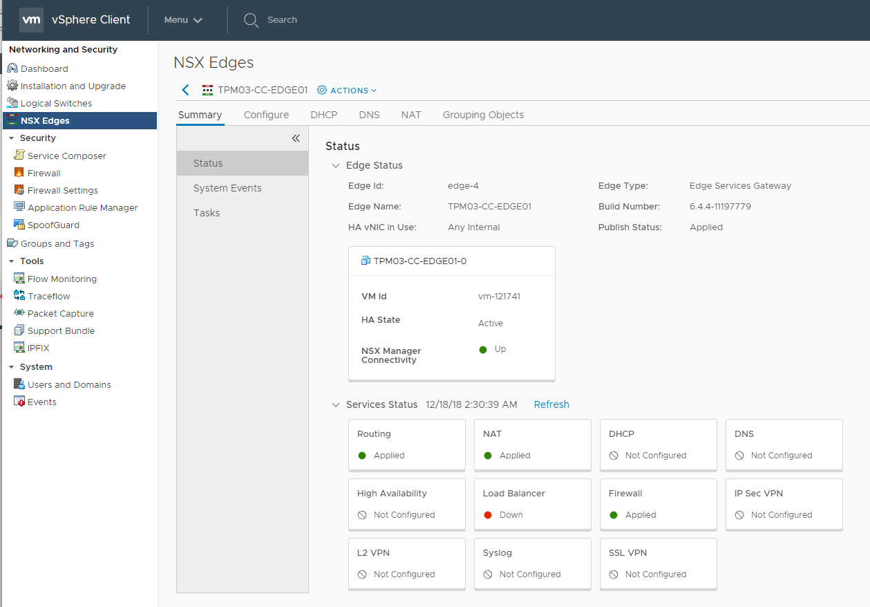 Released: NSX-v 6.4.4 Edges in HTML5 and Fixes
