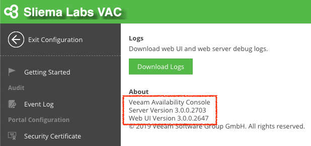 Veeam Availability Console v3 Important Patch Release