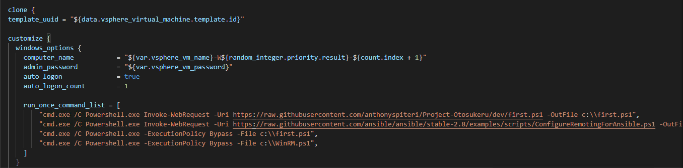 Quick Post - Executing PowerShell through Guest Customizations with Terraform
