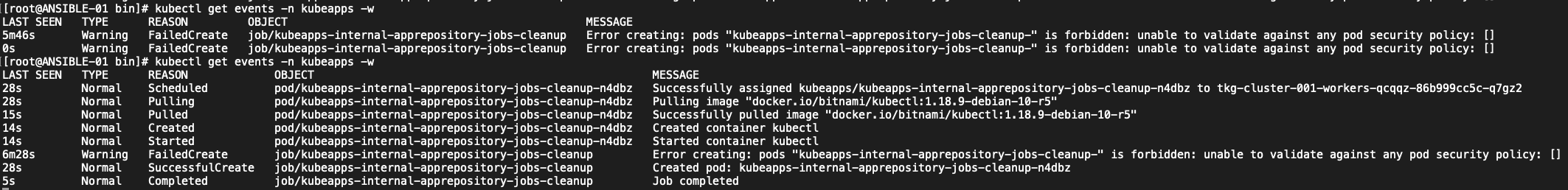 Quick Fix: vSphere with Tanzu - Unable to validate against any pod security policy