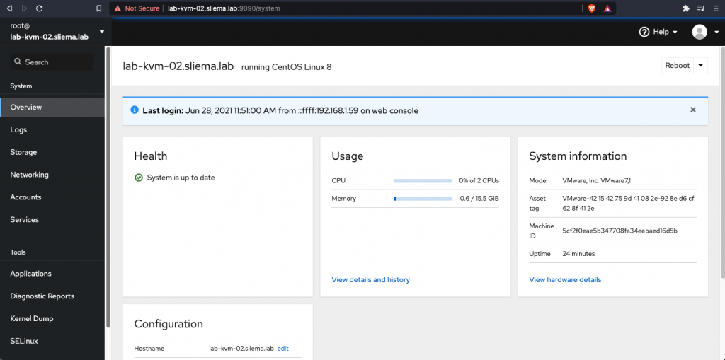 KVM on vSphere Lab