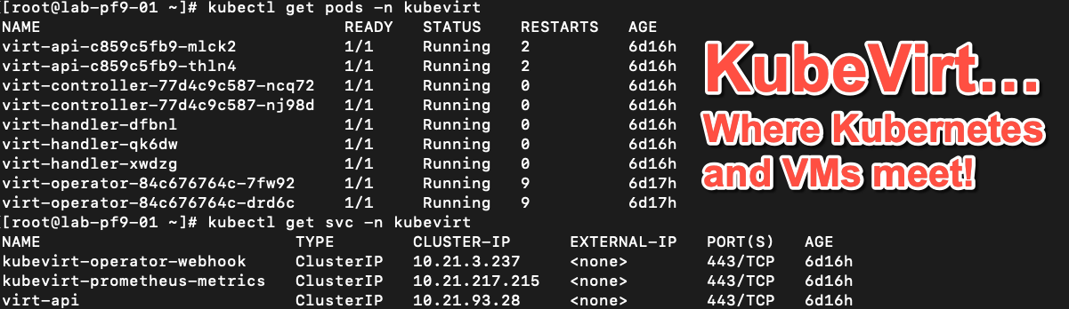 Quick Intro: KubeVirt... Where Kubernetes and VMs meet!