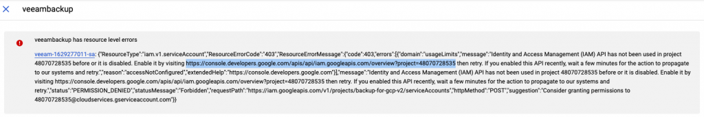 Backup GCP