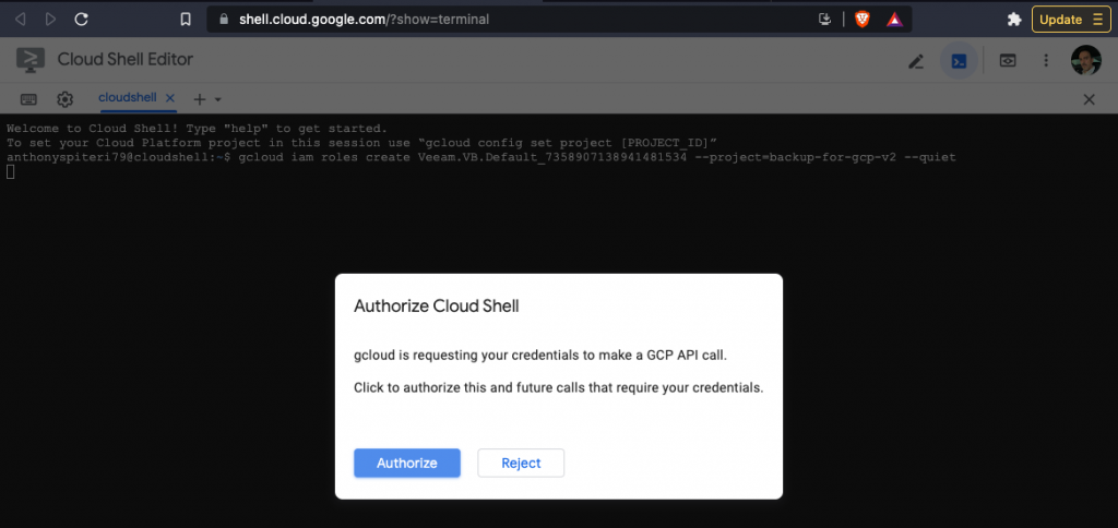 Backup GCP