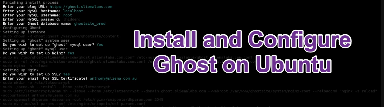 Install and Configure Ghost on Ubuntu